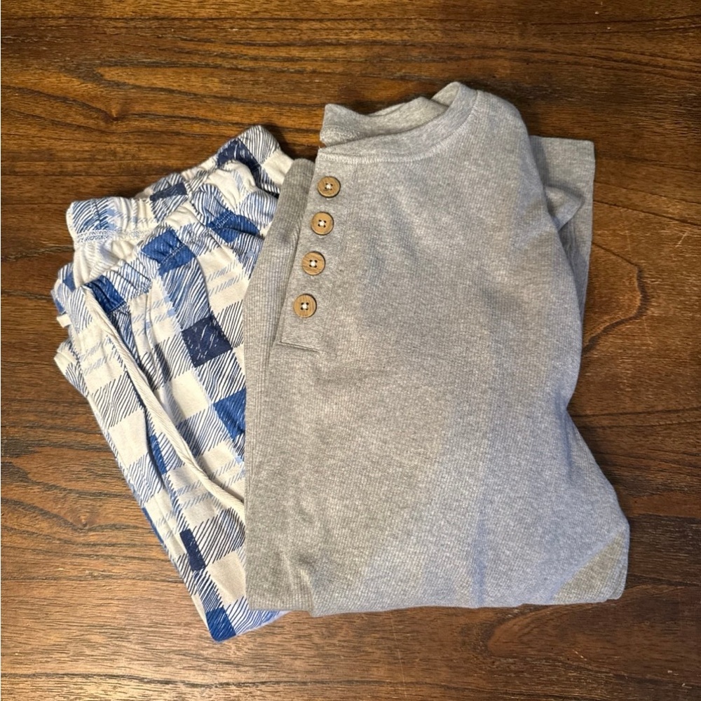 Burt’s Bees Baby Men’s Medium Frozen Plaid Christmas Family Pajamas